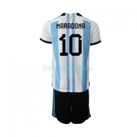 Billige Fotballdrakter Argentina Maradona 10 Barn Hjemmedraktsett VM I Fotball 2022 Kortermet